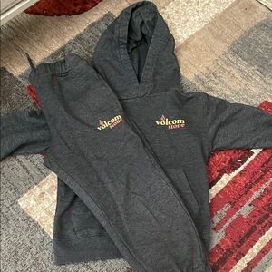 Volcom Stone Dark Gray Hoodie and Sweatpants Set